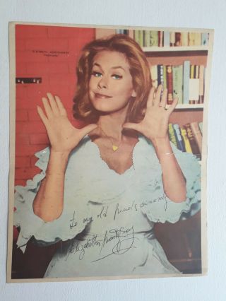 Elizabeth Montgomery (signed) - " Bewitched " - Orig.  Poster Tv Argentina 1960 