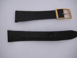 18mm Bulova Rubber Watch Band With Accutron Symbol On Back (black)