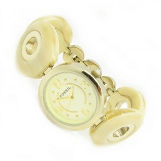 Fossil Damen Armband Uhr Edelstahl Vergoldet Gold Es - 2084 5atm Batterie N298
