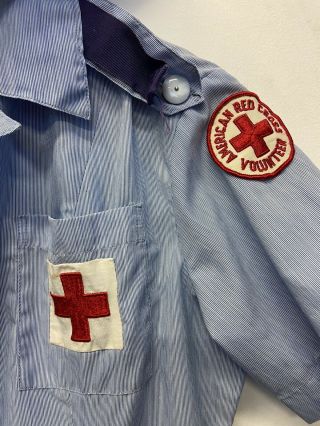 Wwii American Red Cross Nurse Dress Home Service Corp Military Uniform L - 12 Hat 2