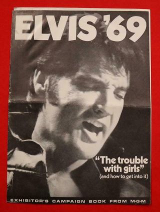 Elvis " Trouble W/girls " Press Book 16 " X 12 " 1969 Near Mgm Studios