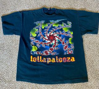 Vintage 1993 Lollapalooza Shirt With Primus,  Alice In Chains,  Tool (xl)