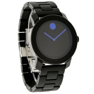 Movado Bold Series Mens Black/blue Dial Swiss Quartz Watch 3600099
