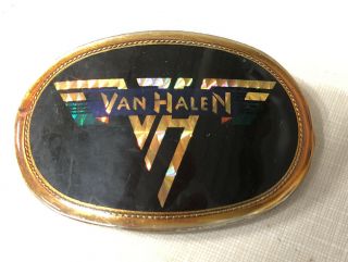 Van Halen Belt Buckle Prism Pacifica 1978 Authentic Vintage 70s Kiss Rock Music