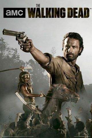 Amc Films The Walking Dead Rick And Michonne Poster 24x36