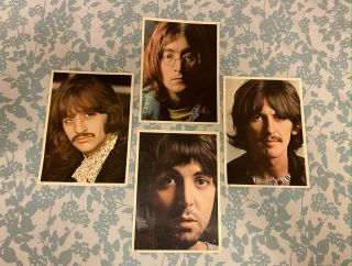 The Beatles White Album Vintage 8 X 10 Glossy Color Photos,  Set Of 4