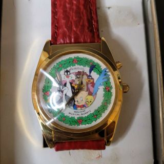 Rare Vintage Armitron 1994 Looney Tunes " Holiday Musical " 2200/127 Quartz Watch