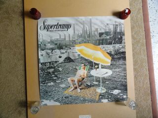 Supertramp Crisis? What Crisis? Rare U.  S.  Promo Poster 1975 A&m