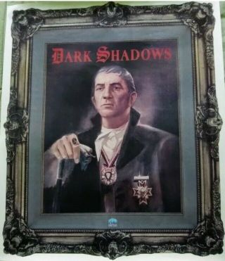 Rare 1990s Mpi Dark Shadows Barnabas Collins Jonathan Frid Portrait Poster 18x22