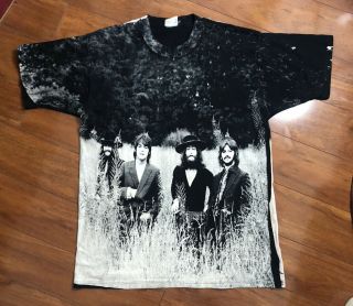 1995 Vtg The Beatles All Over Print Aop Shirt Men 