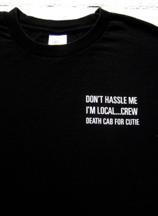 Death Cab For Cutie Local Concert Crew Xl T - Shirt