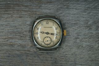 Vintage WWI MILITARY TRENCH wristwatch Longines parts for repair X138 2