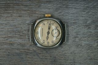 Vintage WWI MILITARY TRENCH wristwatch Longines parts for repair X138 3