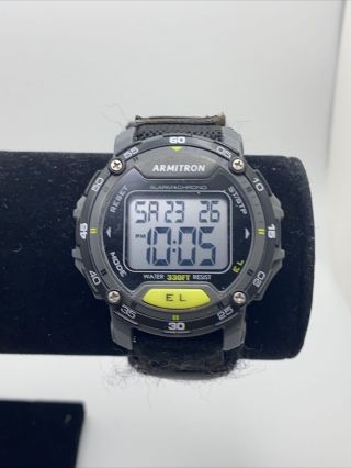 Armitron Pro Sport Shock Black Gray Digital Wirst Watch 40/8291 A8
