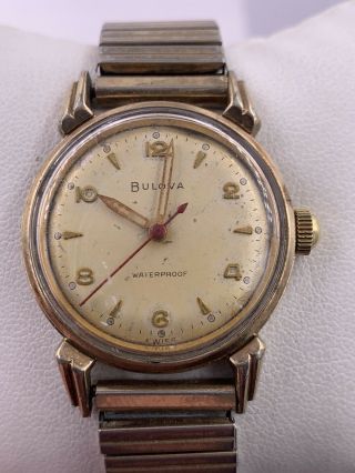Vintage Mens Bulova Gold Filled L8 34mm Watch