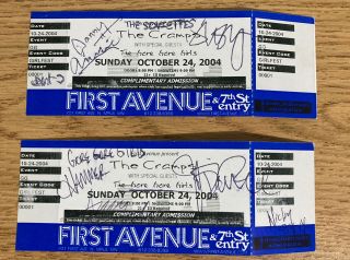 Concert Tickets The Cramps Signed By The Gore Gore Girls The Soviettes Girlfest