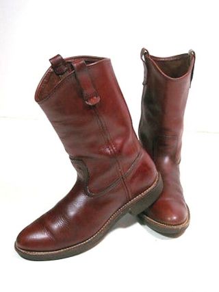 Vintage Eddie Bauer Boots Brown Leather Mens Size 10 - 10.  5