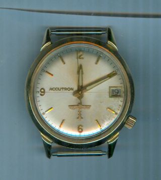 Vintage 1971 Bulova Accutron Boeing Co Wrist Watch (14 K Gold Filled Case)