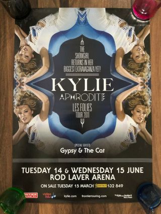 Kylie Minogue Aphrodite Les Folies Tour Live Promo Poster 2011 Rare