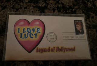 I Love Lucy & First Day Cover Of Lucille Ball Stamp