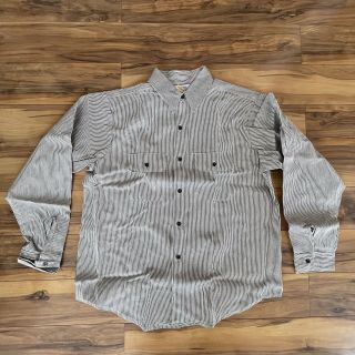 Five Brother Made In Usa Size Large Vintage Work Shirt Hickory Striped Nwt