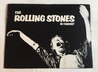 " The Rolling Stones In Concert " 1972 Tour Program From Indianapolis & Gift