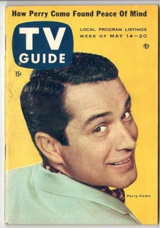 Tv Guide May 14,  1955 Perry Como Our Gang Steve Allen Chicago Edition