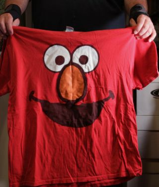 Elmo T Shirt Sesame Street Xl Near Great Find Tv Kids Toy Program