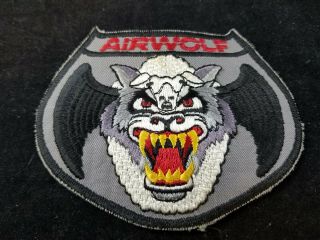 Vintage Airwolf Patch Military Tv Film Show Helicopter Chopper Embroidered