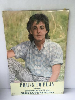 The Beatles Paul Mccartney " Press To Play " Promo Poster Capitol Records
