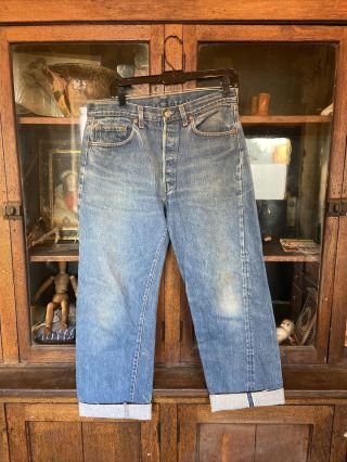 Vintage Levi’s Denim Pants Selvedge Redline 1980’s Jeans 501 Made In Usa