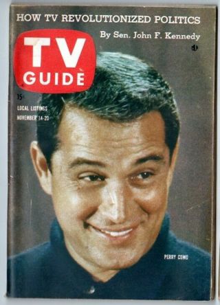 Tv Guide 11/14/1959 Perry Como John F.  Kennedy Julie Harris Chicago Ed.