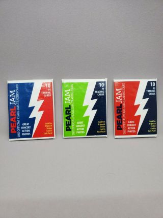 Pearl Jam Baseball Card Packs From 2018 Shows In Chicago,  Seattle & Boston
