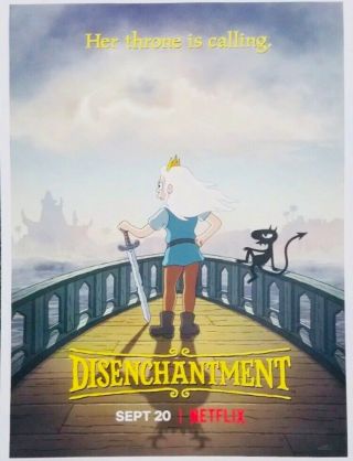2019 Disenchantment 18x24 Comic - Con Sdcc Netlfix Poster - Matt Groening