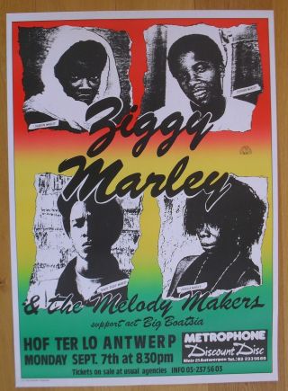 Ziggy Marley Concert Poster Reggae 1980s