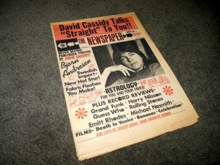 David Cassidy The Newspaper July 15,  1971feature & Poster Rare