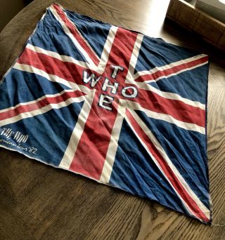 The Who 1982 American Tour Concert Bandana Flag Rock N Roll Memorabilia