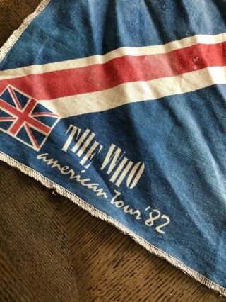 The Who 1982 American Tour Concert Bandana Flag Rock N Roll Memorabilia 3