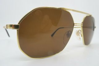 Vintage 70s Gold Filled Henry Jullien Sunglasses Bali 56 - 16 D.  Or/l France Exc