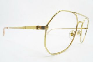 Vintage 70s Gold Filled Henry Jullien Eyeglasses Frames Mod Corado Size 58 - 19