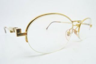 Vintage Henry Jullien Eyeglasses Frames Gold Filled Ardeciale 50 - 19 D.  Or/l