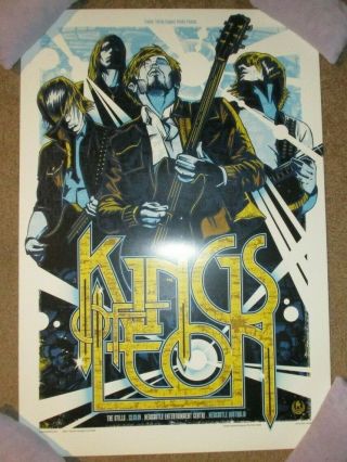 Kings Of Leon Concert Gig Tour Poster Print Newcastle 3 - 22 - 09 2009 Rhys Cooper
