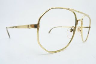 Vintage 70s Gold Filled Henry Jullien Eyeglasses Frames Mod Tobago France