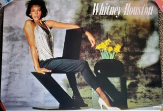 Whitney Houston Early Arista Records Japan 16 " X24 " Promo Poster Rare