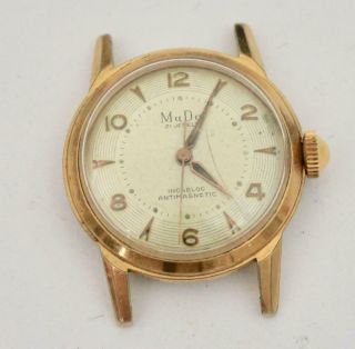 Mudu 21 Jewels Gents Vintage Wristwatch 1960 