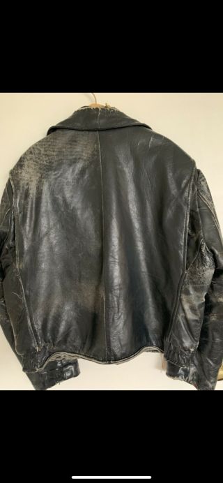 Vintage Chicago Police Leather Jacket W/black Metal Patches.  Mayhem Dark Funeral 2