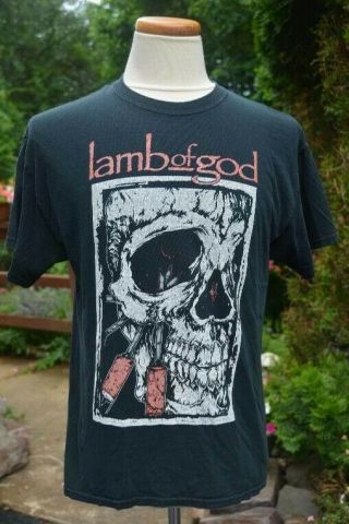 Lamb Of God North America 2013 Tour Two - Sided Black W/ Graphics T - Shirt Sz - Large