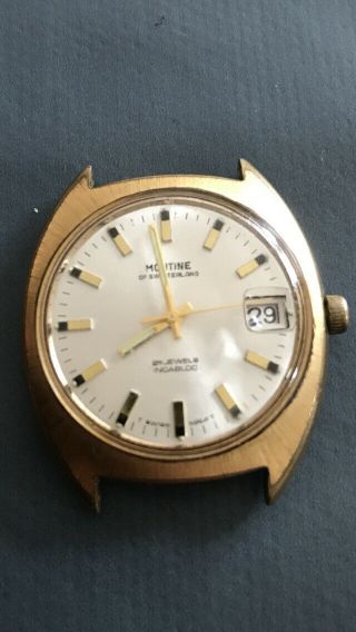 Vintage Montine Of Switzerland Automatic 25 Jewels Mens Watch Gwo