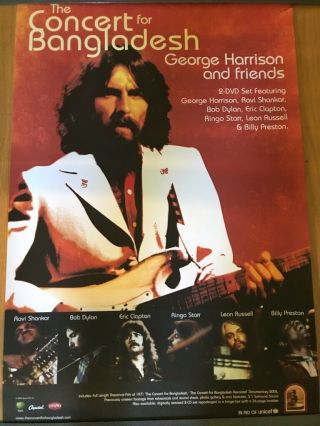 George Harrison Concert For Bangladesh Rhino Poster Beatles Clapton Dylan