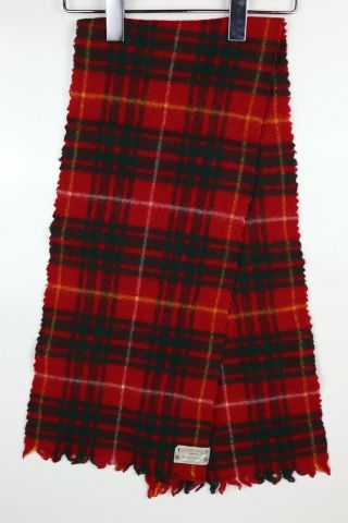 Vintage James Pringle Weavers Inverness Scotland 100 Wool Plaid Tartan Scarf